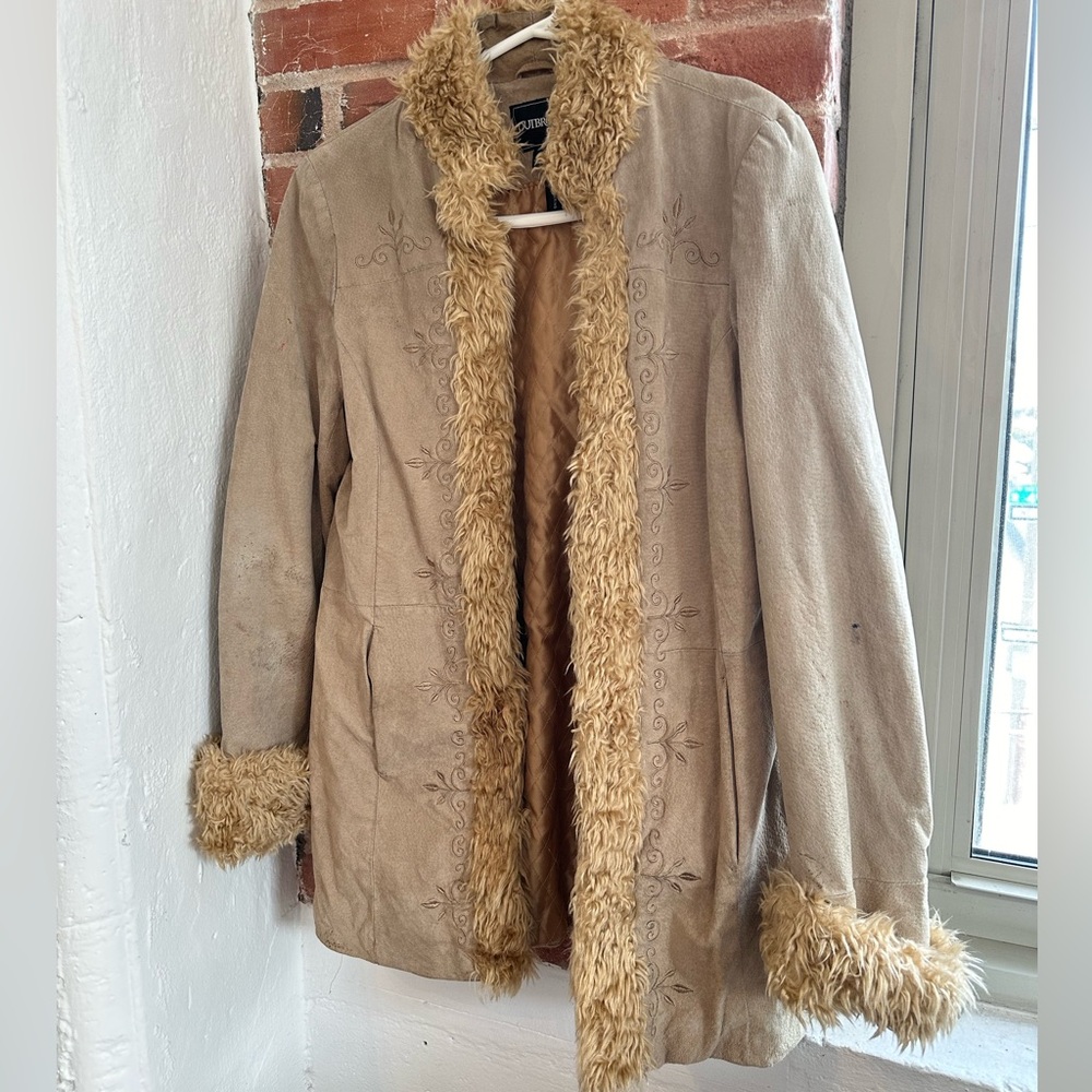 Vintage Penny Lane Fur Trim  Coat